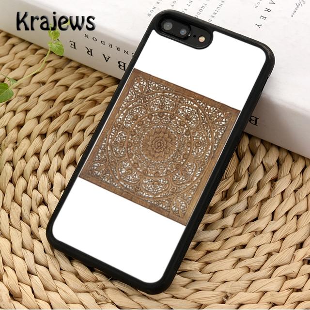 Mandala Wood Floral For iPhone 17 Air 16 Phone Case Cover 15 14 plus 12 13 pro max coque Shell Fundas