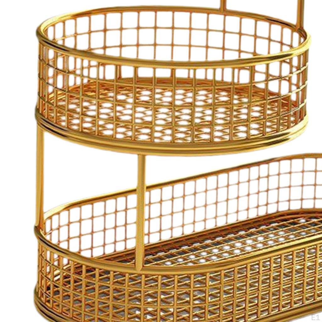 3 Layer Fruit Basket Metal Mesh Fruits Stand Multiuse Bowl Holder Countertop Vegetable