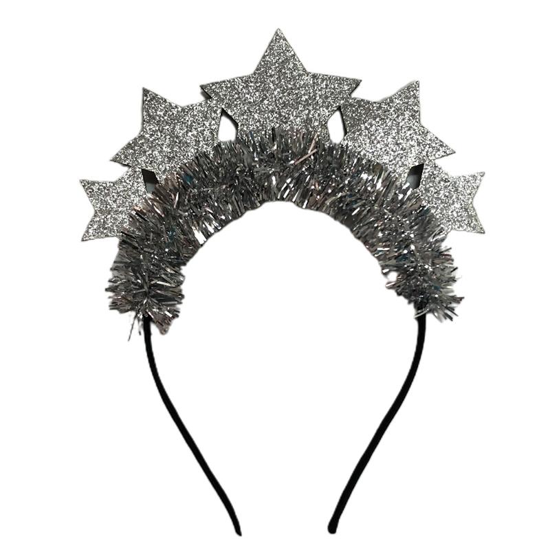

Stars Hair Bands Glitter Tinsel Star Hairband Novelty Holiday Party Favors