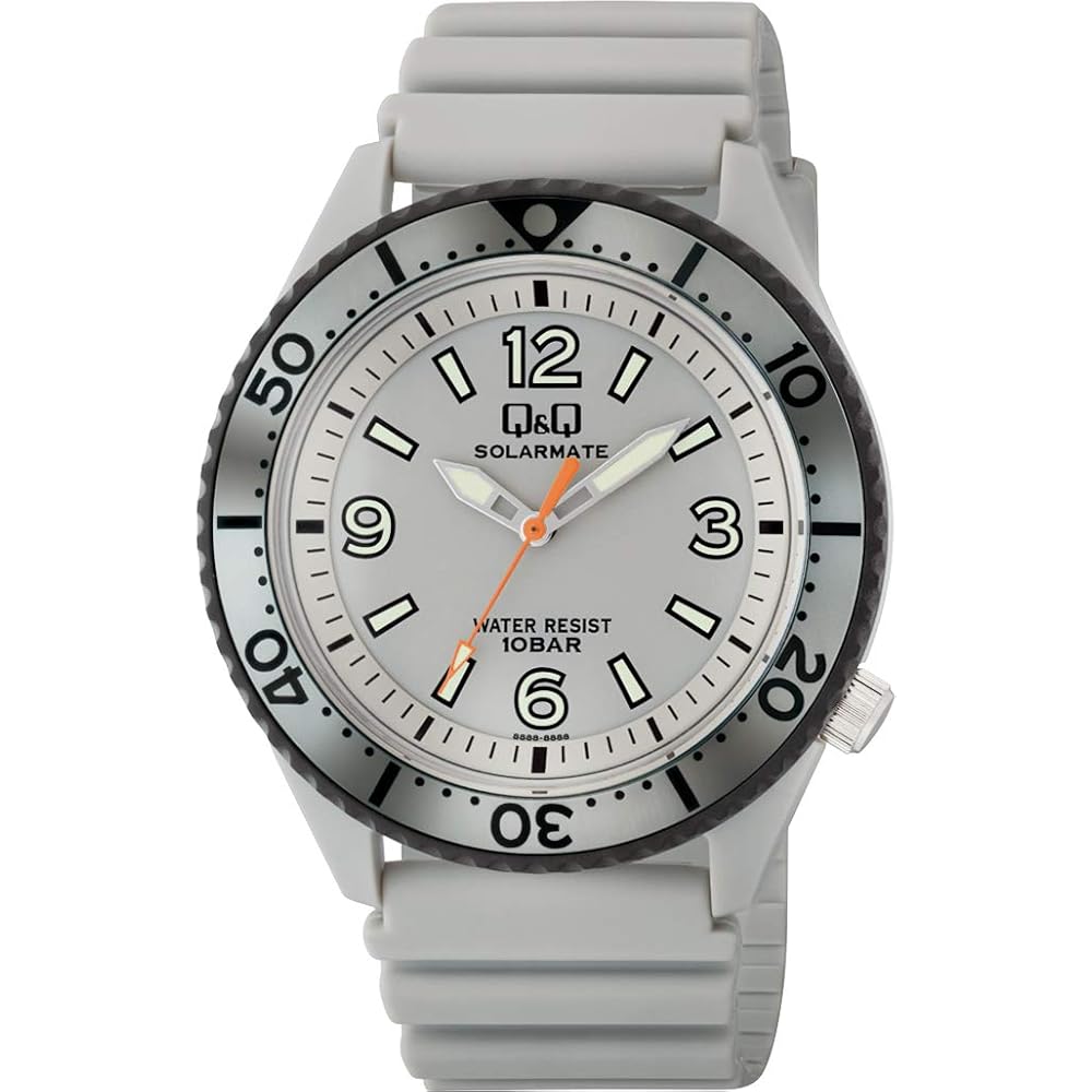 Citizen Q&Q Solar Watch 10 ATM Water Resistant Analog with Urethane Strap Men s Gray