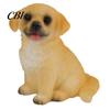 Decorative Resin Statues Cute Puppy Figurine, Ornament for Desk And Car Decor, Small Garden Realistic Dog Figurines, Miniature Animal Statue