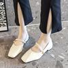 Women's Single Shoes Spring and Autumn New Low Heel Square Simple Mary Jane Shoes Casual Fashion Light Sweet Lolita Shoes