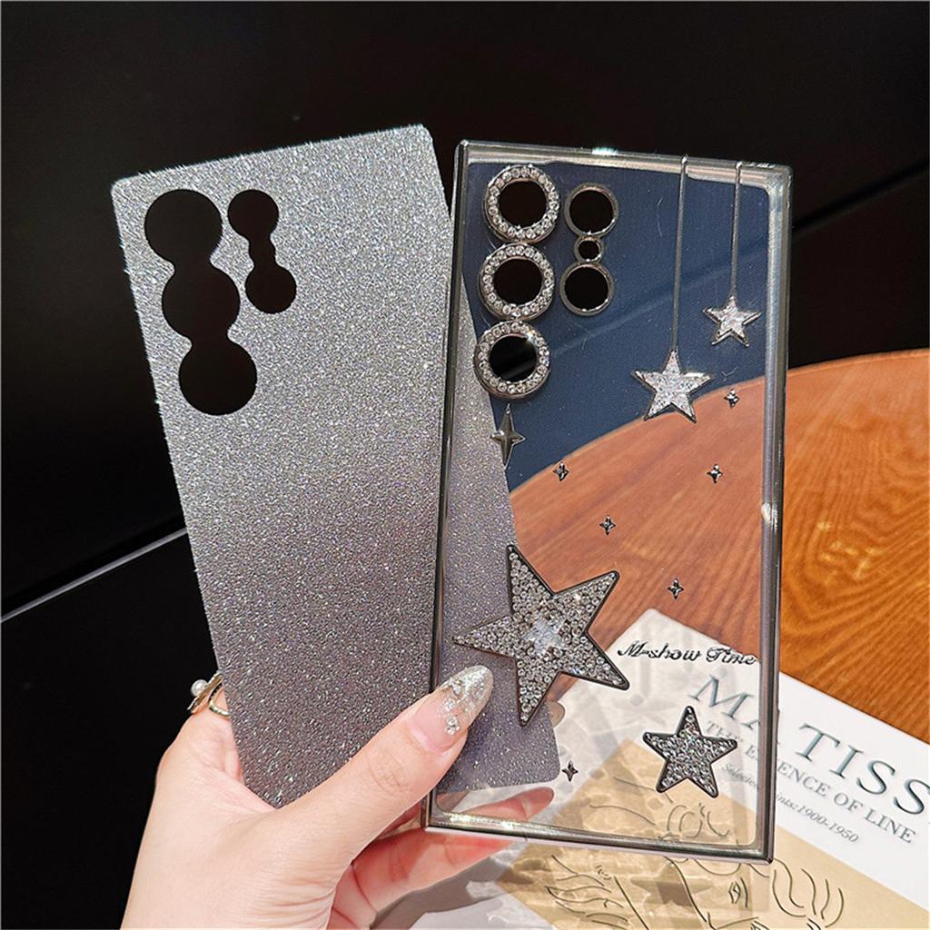 Luxury Glitter Powder Rhinestone Electroplated Mobile Phone Case Suitable for Samsung S24ultra Shell Samsung S23u Protective Case
