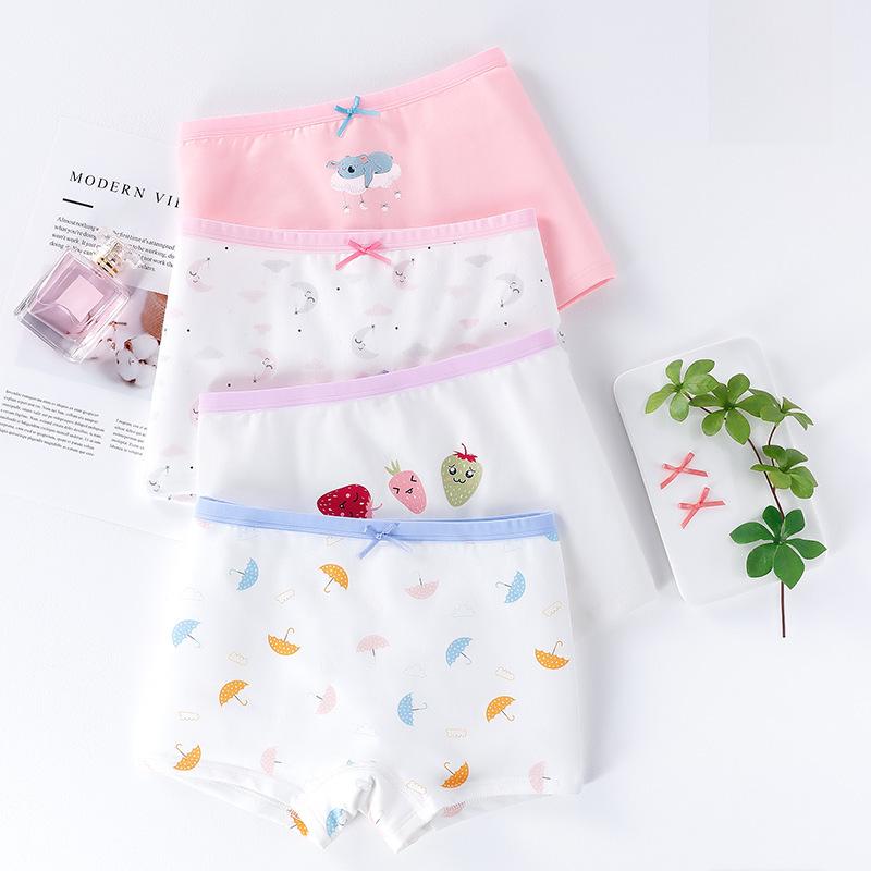 Boxershorts aus reiner Baumwolle für Mädchen – weiches und bequemes 4-Ecken-Design für Kinder und Kleinkinder
