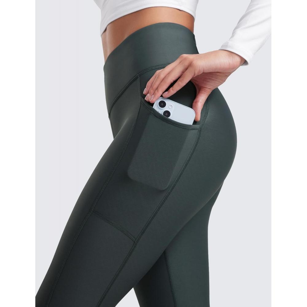 Crz Yoga WoMen S Fleece Lined Yoga pantS Winter 3 4 Length M Regular 25