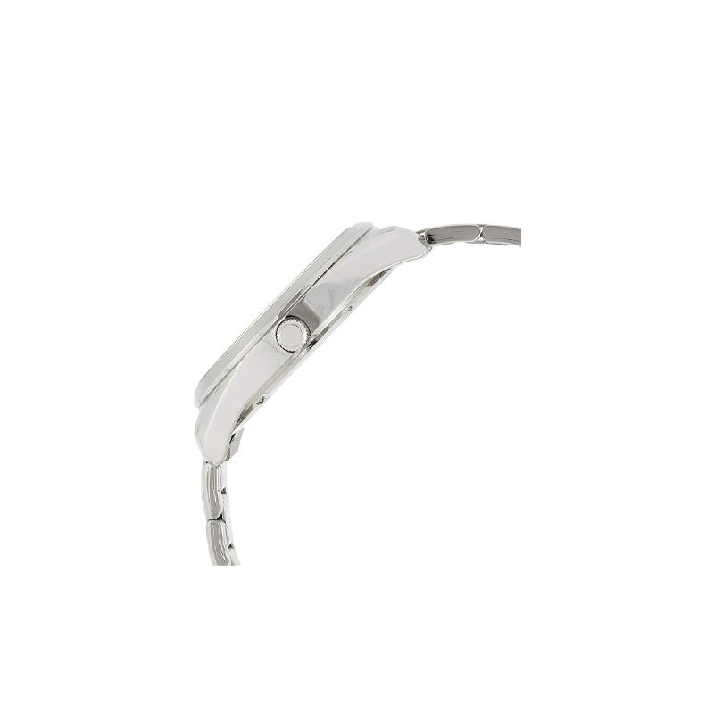 Citizen Orologio da uomo al quarzo con cinturino in acciaio, impermeabile 30 metri, quadrante bianco BI1030-53A