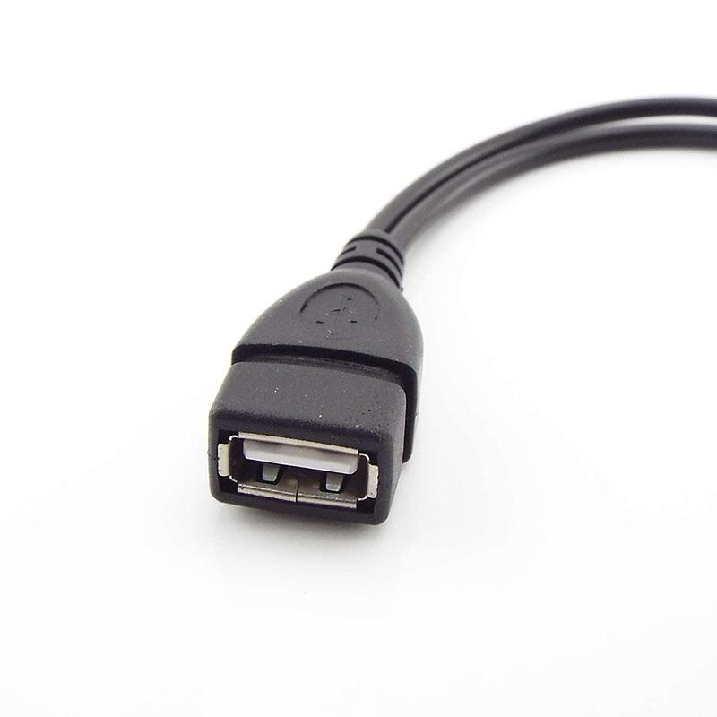1 In 2 OTG Micro Usb Female To Mirco 5 Pin Male Female Host Power Y Splitter Usb Adapter Cable Durable Micro USB OTG for PC