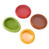 4PCS Fruit Storage Container Space Saving ABS Silicone Film Multifunctional Veggie Sealed Box for