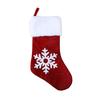 Red Reindeer Snowflake Plush Christmas Stockings - Festive and Cute Holiday Ornaments