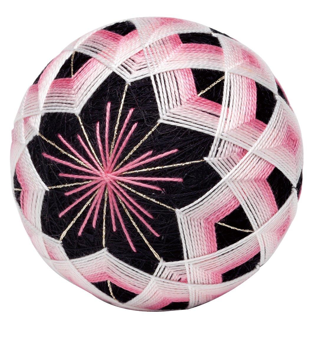 

Cherry blossoms made of Orimupasu Temari Kit TM-5