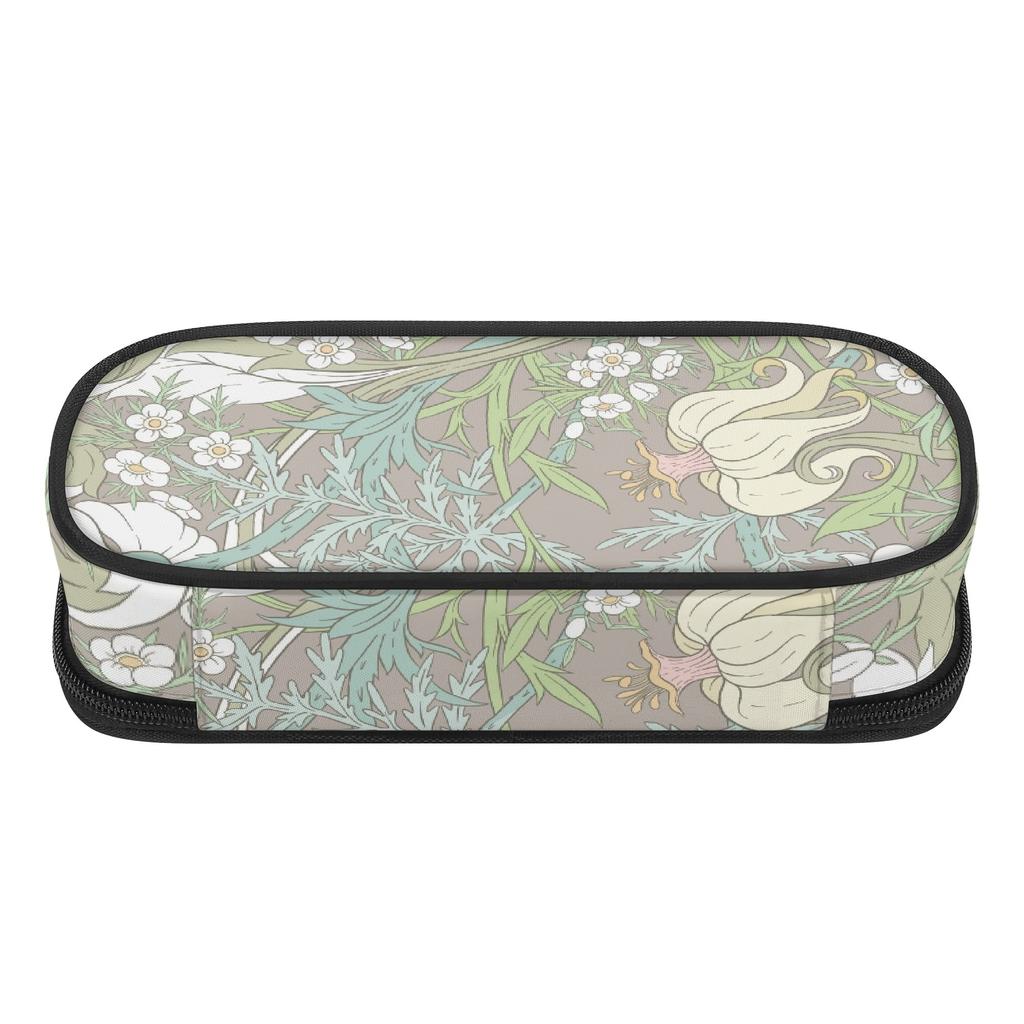 Pencil Case Lightweight Durable 300D Polyester Smooth Zipper with Main Compartment Mesh Pocket and Pen Slots for Classroom Use
