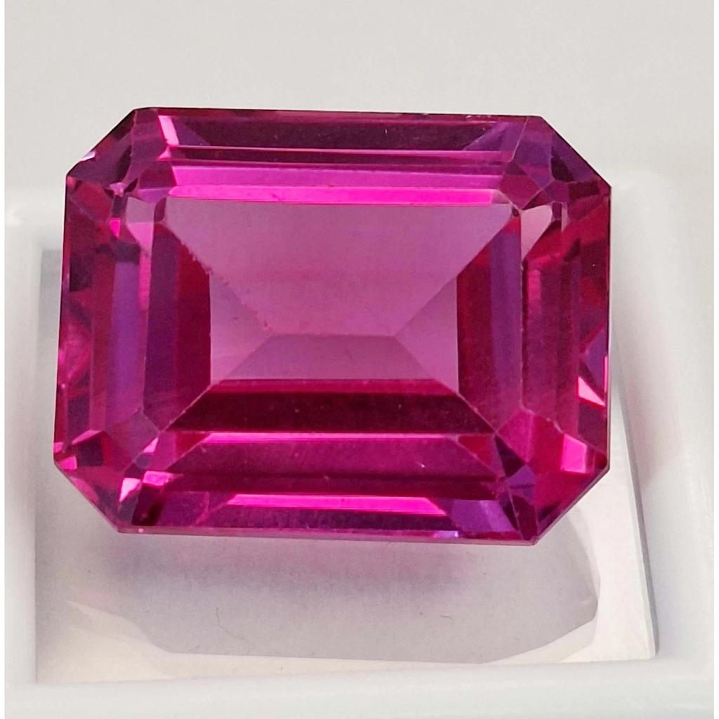 Natural Pink Sapphire 38-40 Ct Emerald Cut Certified Fabulous Loose Gemstone