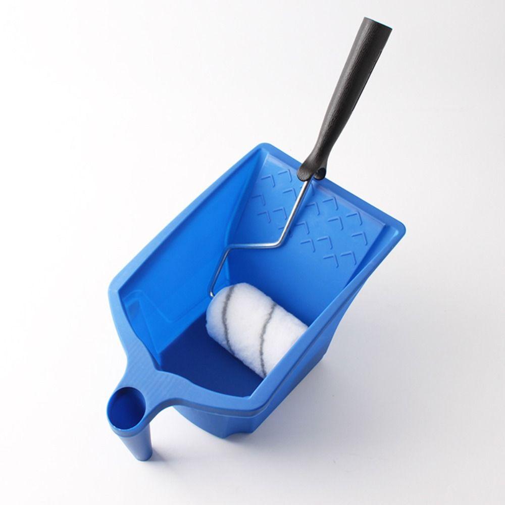 Blue Plastic Paint Tray Paint Bucket Roller Brush Holding New Material Paint Cup