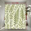 Elegant Green Leaf Pattern Shower Curtain Waterproof And Mildew Resistant Fabric For Modern Bathroom Decor Non-Toxic Material