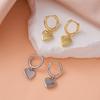 Heart Earrings for Women, Personalized Minimalist Drops with Smooth Back Design