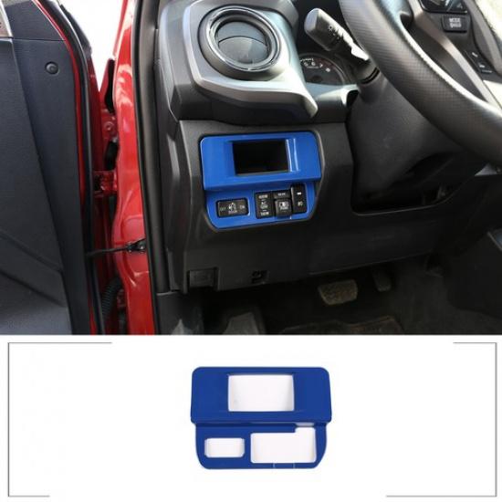 ABS Dark Blue Fog Light Switch Frame Decoration For Toyota Tacoma 2016-