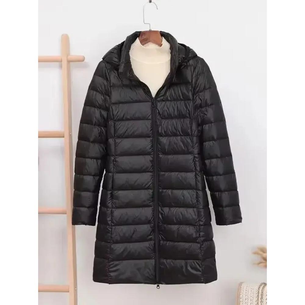 Hat Detachable Thick Long Down Jacket Women Winter Ultra Light Down Jacket Women With Hooded Down Coat