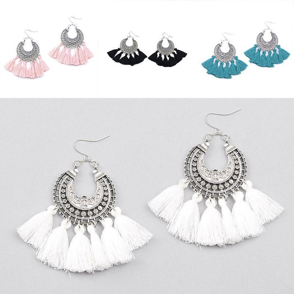 Long Tassel 2020 Fashion Earrings Drop Dangle Women Boho Bohemian Jewelry Gift