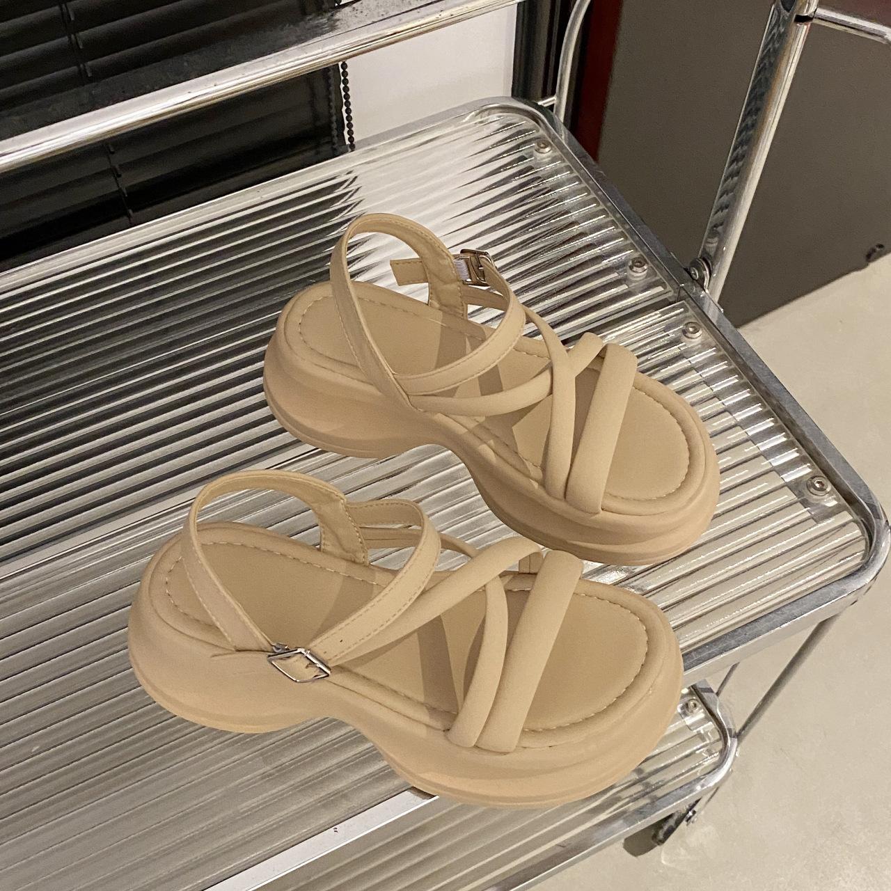 

Модные женские пляжные сандалии Slope Line 35 абрикосовый