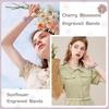 Bracelet for Apple Watch Series 11 10 9 8 SE 7 6 5 4 3 2 1 Ultra 1/2/3, 42mm-44mm-45mm-46mm-49mm Silicone Lavender Flower Pattern
