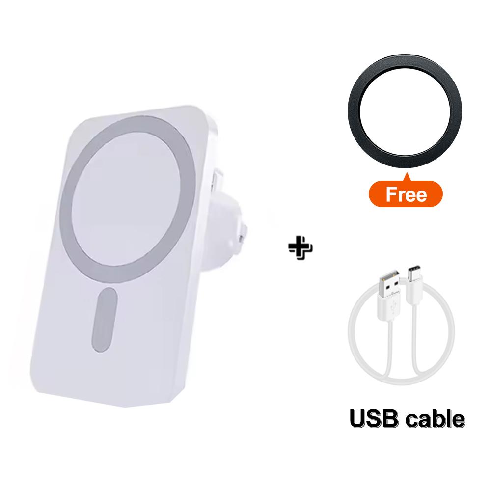 Беспроводное зарядное устройство для iPhone, автомобильное зарядное устройство с держателем на присоске, быстрое автомобильное зарядное устройство Macsafe