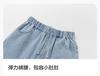 Balabala children's clothing, girls' shorts, children's pants, 2026 summer new item, all cotton denim five quarter straight leg pants, sweet