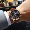 POEDAGAR Luxury Sports Watch for Men Waterproof Luminous Date Chronograph Wristwatch Leather Quartz Watches Reloj