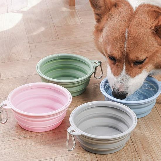 Popular Silicone Foldable Macaron Pet Bowl - Compact Outdoor Water & Food Dish for Dogs