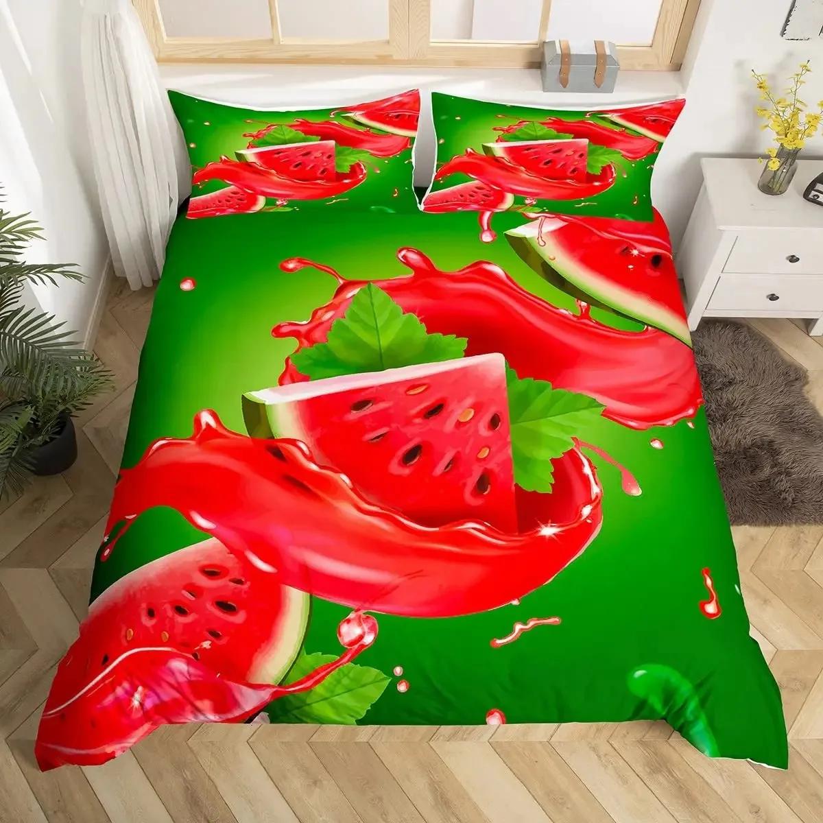 

Cute Axolotl Duvet Cover Set Cartoon Watermelon Salamander Bedding Set Kawaii Ocean Sealife Comforter Cover For Girls Twin Size 70x133cm