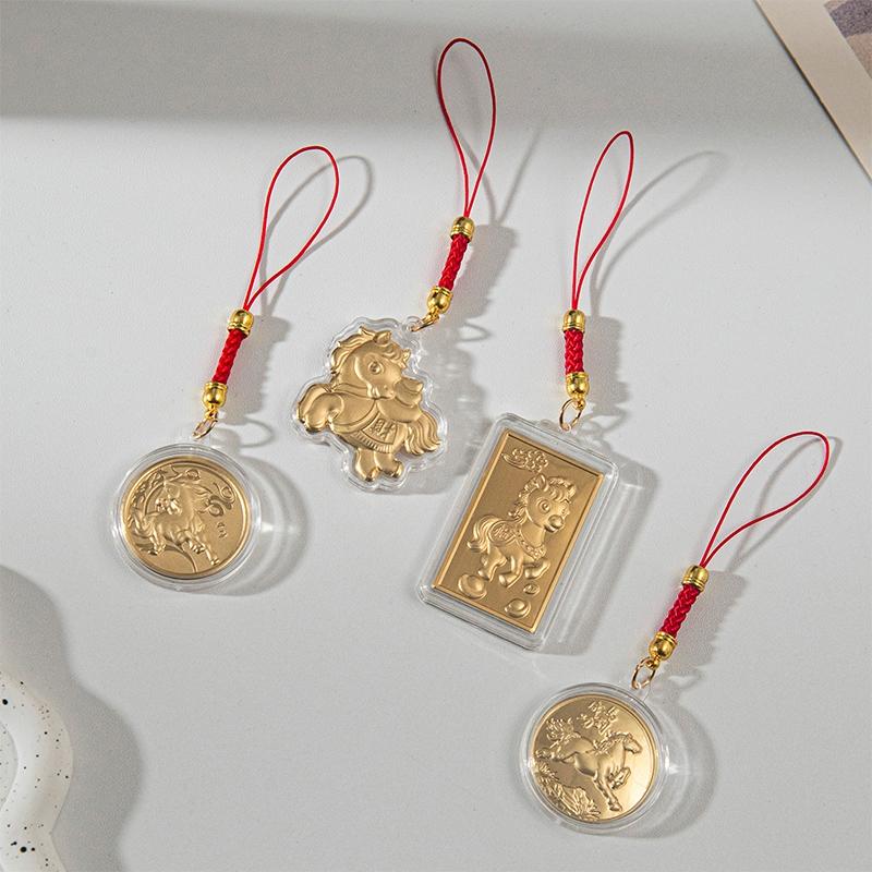 Horse Hanging Decor 2026 Horse Year Chinese New Year Pendant Lucky Keychain Pendants Spring Festival Gift Backpack Pendant