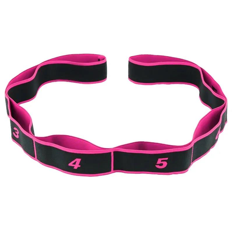 Yoga Pull Strap Belt Girl Elastic Latin Dance Stretching Band Loop Yoga Pilates GYM Fitness Exercise Resistance Band With Number 3