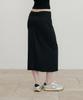 SSIN AND LEE (W) Mellow Eye Satin Belted Skirt Black