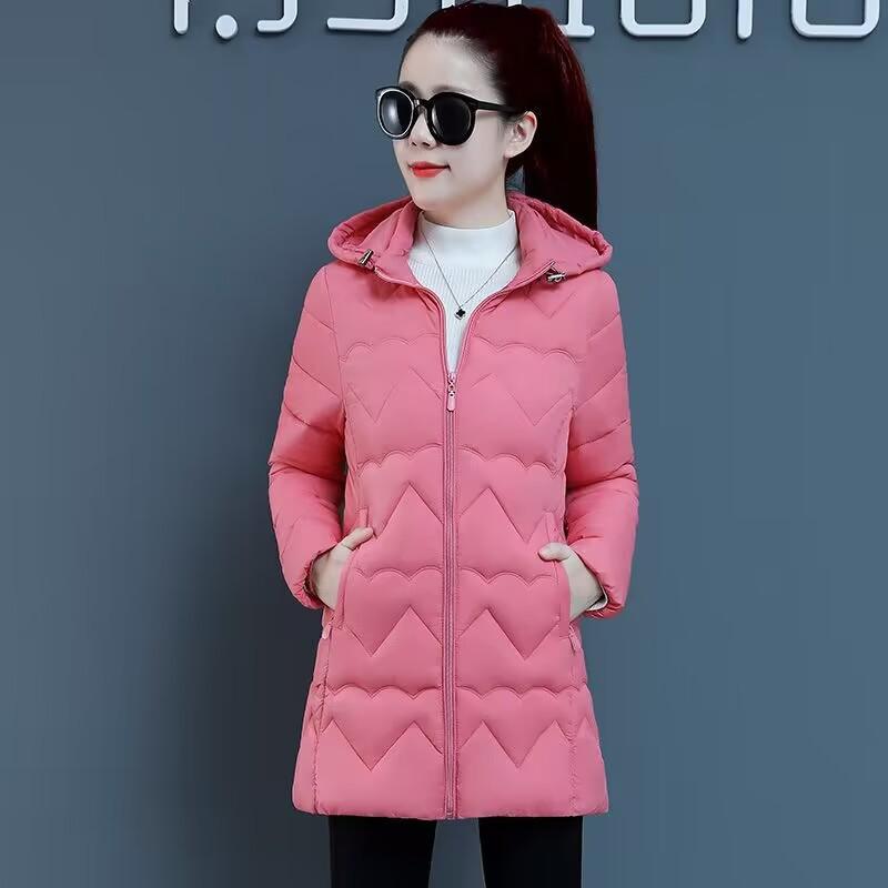 Hooded Winter Jacket Female Parka Removable Cap Cotton Coat Women's Mid-Long Korean New Loose Thicken Down Cotton Coat