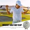 2pcs Golf Ball Marker Hat Clip Silver Durable Removable Magnetic Aiming Marker Professional Golf Training Aids Accessories