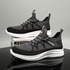 Mode Ademende Heren Hardloopschoenen Hoge Kwaliteit Lichtgewicht Antislip Buitensportschoenen Zachte Vetersluiting Tennis Sneaker voor Man