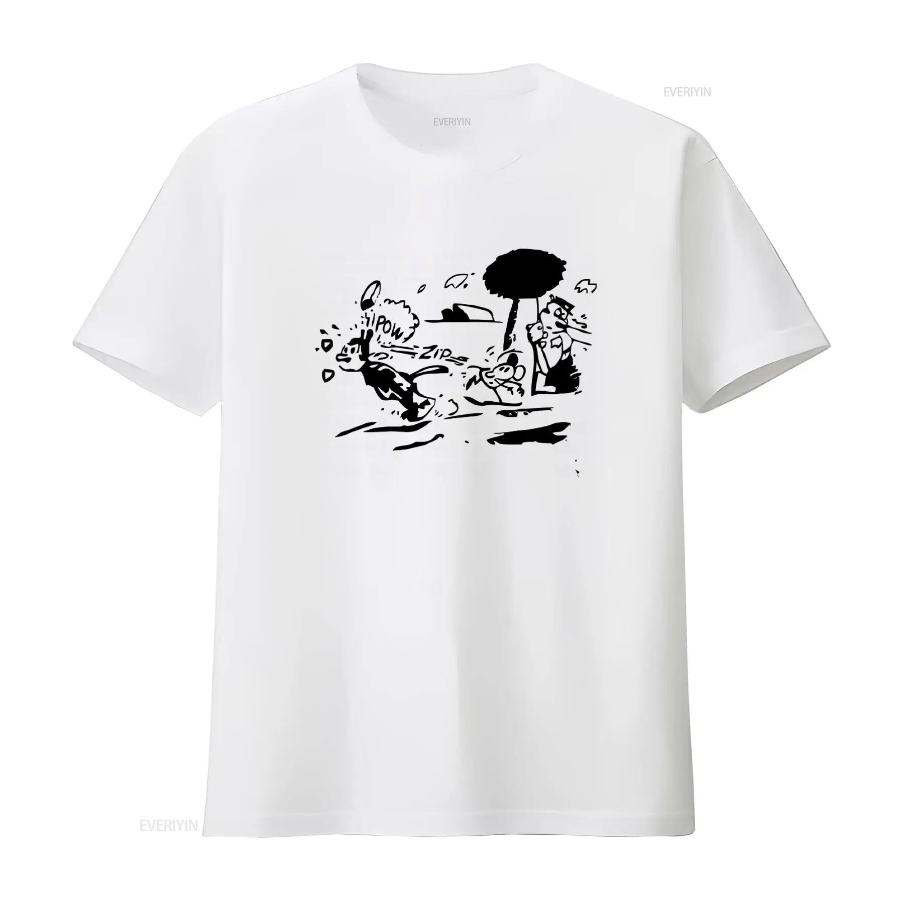 Men s Pulp Fiction Jules Krazy Kat Cartoon Print Light Blue T Shirt S 5XL vintage Washed graphic Soft designer clothes S разноцветный