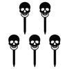 Halloween Gartenstecker 5 Stück Pflanzstecker, Acrylschild für Außenbereich Garten Rasen Hinterhof, Pflanzen Dekorationen Geisterhaus Schwarze Katze Silhouette Kunst Dekor