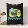 1 Stück RickMorty Flanell-Kuscheldecke Leicht Weich Warm Ganzjahresdecke für Sofa, Bett, Reisen,L1028062