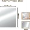 Biaungdo 12 Pcs Self Adhesive Acrylic Mirror Tiles,10 X 15cm/4" X 6" Frameless Mirror Tiles,Flexible Mirror Sheets Non-Glass Mirror Stickers
