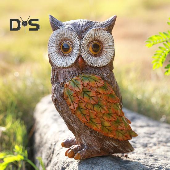 Zahradní list Zvíře Figurka Želva Sova Veverka Králík Liška Ptáček Ježek Šnek Socha Pryskyřice Plastika Zvířátka Dekorace Dvůr Ornament