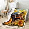 Cartoon Mermaid Fleece Throw Blanket Ocean Coastal Sherpa for Kids Soft Plush Bed Blanket X Inches