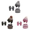 Children Knit Hat And Gloves Set With Fleece Lining For Winter Outdoor Warmth