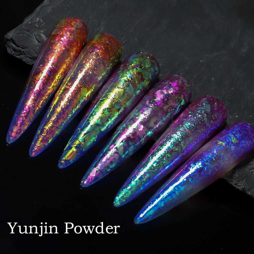 Reflective Glitter Nail Powder Sequins Crystal Pigment Dip Chrome Powder Nail DIY Dust Nail Supplies Decoration