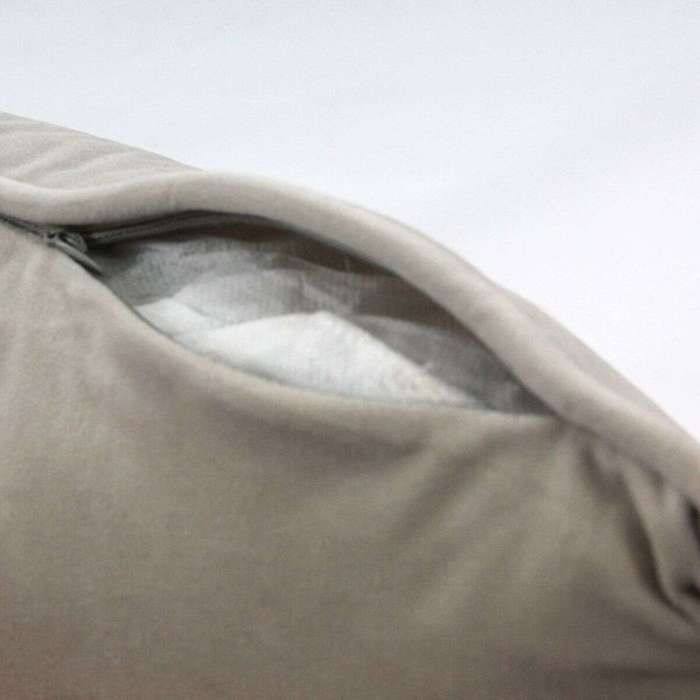 Coussin en velours extra-doux gris foncé 40x40