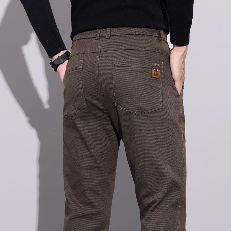 

Модные мужские повседневные брюки прямого кроя: Мягкий, Удобный, Универсальный для Весны и Осени 34 (for 155-165 lbs)