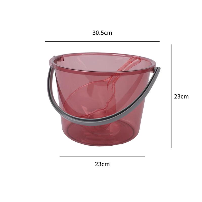 Прозрачное бытовое пластиковое ведро Yicang с совком