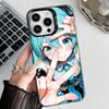 Anime M-MIKU Phone Case For iPhone 17,16,15,14,13,12,11,Pro,Max,Plus,E,Air,Mini Anti Fall Black  Bumper