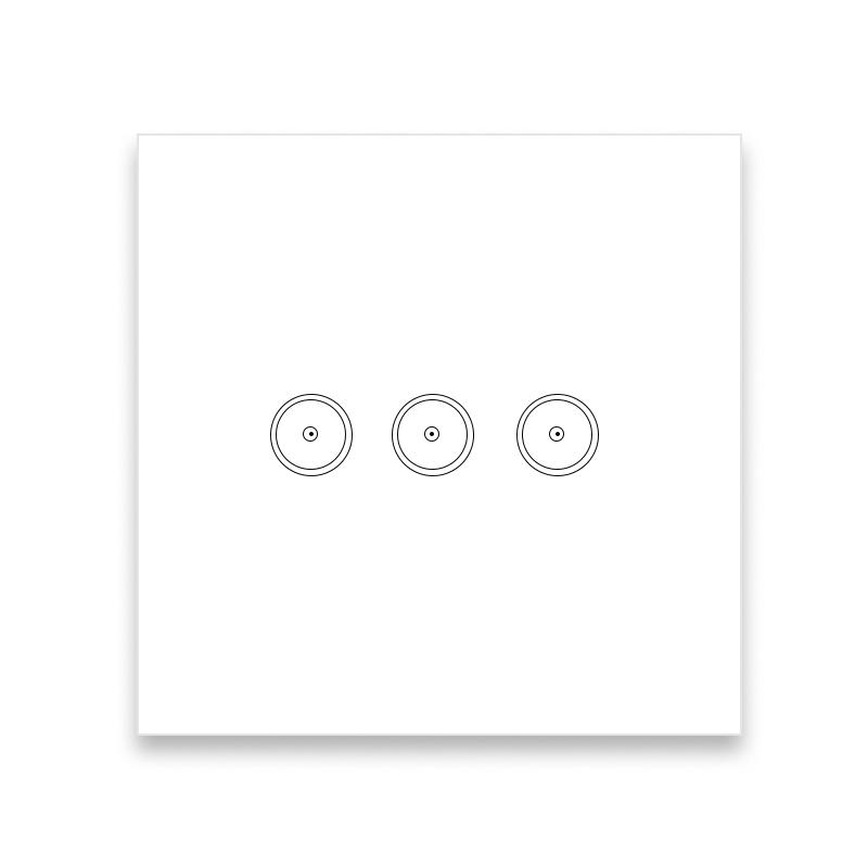 2022 New Arrival Wifi Smart Home Touch Keypad Wall Switch with Europe Standard Function with 3 Gang (White,Eu Standard&1Gang WIFI based EU) белый