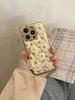 Fashion Flowers Soft Silicone Leather Case For iPhone 16 17 Pro Max 15 14 13 12 11 Shockproof Phone Cover