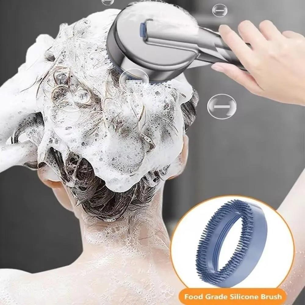 One-Key Stop Water Shower Head 4 Modes Shower Sprayer Head High Pressure Showerhead  Bathroom Use